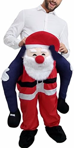 Huiyankej Piggyback Santa Costume Adult Carry On Me Costume Christmas Mascot Pants (Adult)