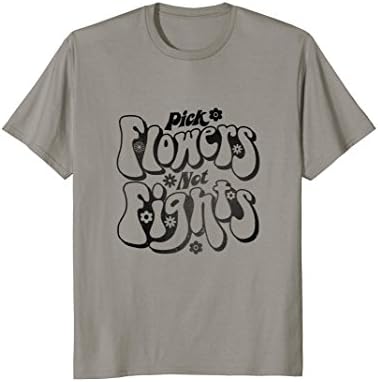 Pick Flowers Not Fights Vintage 70s Peace T-shirt T-Shirt
