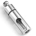 JOVIVI Vintage Polished Stainless Steel Clear Acrylic Open Container Tube Pendant Chain Necklace Valentine's Day