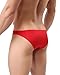WINDAY Men Briefs Breathable Ice Silk Triangle Bikinis and Briefs D318 XL/US L 4-Pack Red