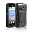 LG Sunrise L15G Case, LG Lucky L16C Case, Starshop(TM) Premium Durable Rugged Shell Hybrid Protective Phone Case Cover with Built in Kickstand Black