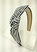 Evertrade Strips Fabric Wrap Plastic Womens Fashion Hair Bows Headband Pack of 3 Count