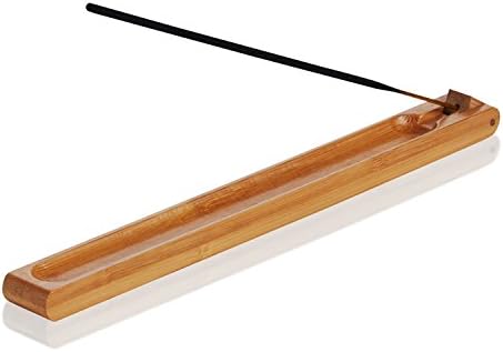 UOON Bamboo Wood Incense Sticks Burner Holder Ash Catcher with Adjustable Angle (Type 03)