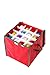 Juvale Christmas Ornament Storage Container with Dividers - Holiday Cube Ornament Organizer - Holds 64 Ornaments - 12 x 12 x 12 Inches