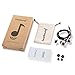 ZealSound HDE-300 In-ear Noise-isolating Genuine Wood Headphones with Mic, Fiber Cable -Black