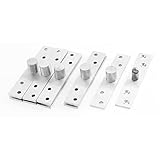 Uxcell a15072400ux1288 Uxcell a15072400ux1288 5 Set 95mm Long Hardware Stainless Steel 360 Degree Rotary Door Pivot Hinge, Stainless Steel (Pack of 5)