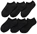 Jefferies Socks Boys 2-7 Seamless Capri Liner 6 Pair Pack, Black, X-Small