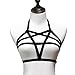 JELINDA Harness Bra Women - Fashion Elastic Strappy Halter Harness Bralette Bra Garter Cupless Body Cage Bra Black (D Y002-K-NO2)