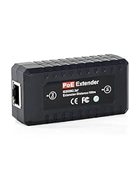 Centropower 1 Puerto 10 100M PoE Extensor IEEE802.3af para sistemas de seguridad IP cámara, teléfono IP (10 100M PoE extensor (POE EX201E))