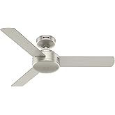 Hunter Fan 44 Inch Casual Matte Nickel Finish Indoor Ceiling Fan With 3 Blades (Renewed)