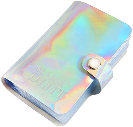 20 Slots Card Package,Nail Stamping Plate Holder Case Rainbow Square Rectangular,Cosmetic Bag (Multicolor)