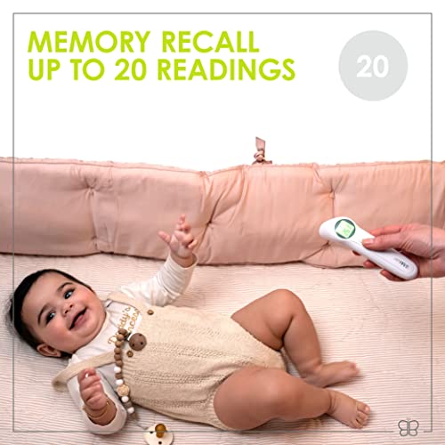 bblüv - Orä - Non-Contact Digital Infrared Thermometer, Ear Thermometer - 5 in 1 in LED Display, for Babies, Children, and Adults Tracking Fever Indicator – Fast 1 Second Temperature