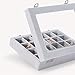 Basuwell 24 Grid Velvet Jewelry Tray for Drawers Glass Clear Lid Showcase Display Storage Ring Trays Holder Earrings Organizer Case-Grey