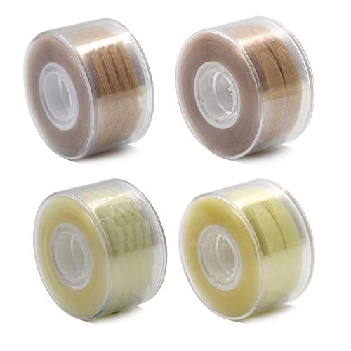 2400 Pcs Makeup Breathable Eyelid Tape Big Eye Decoration Invisible Fold Eyelid Shadow Sticker Double Eyelid Tape 4 Roller with 4 Pieces Fork Rods
