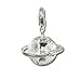 SilberDream Charm globe 925 Sterling Silver Pendant Lobster Clasp FC3081