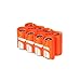 Storacell - CR1238pkORG by Powerpax CR123 Battery Caddy, Orange, Holds 8 Batteries