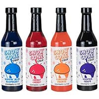 12.7oz Snow Cone Syrups (4 Pack)