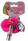 JoJo Siwa Lip Gloss & Fur Ball Keychain on Card-SHOE (HOUSE)
