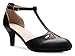 Olivia K Women's Kitten Low Heels T-Strap Pumps - Adorable Vintage Retro Shoes with T Strap - Unique Upper Cut Out Design