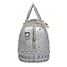 MG Collection RONI Gothic Skull Studded Doctor Style Tote Purse Handbag - Silver