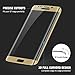 Galaxy S7 Edge Screen Protector, Capshi S7 Edge Tempered Glass 3D Curved Full Coverage Film HD Ultra Clear 9H Hardness (Anti-Scratch, Anti-Bubble) Screen Protector for Samsung Galaxy S7 Edge (Gold)