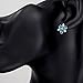Neoglory Jewelry Blue Crystal Flowers Stud Earrings Gift For Girl Women Mother Embellished with Crystals from Swarovski