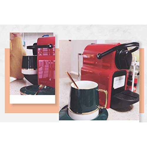 TWDYC Modische einfache Kapsel Kaffeemaschine Imported Kleiner Minihauptkaffeevollautomat Espresso, Rot – Bild 8