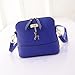 Outtop Women Messenger Bags Vintage Small Shell Leather Handbag Casual Bag (Blue)