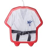 Black Belt Printed Molded Candle Birthday Party Cake Decoration