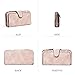 RFID Blocking Large Capacity Bifold PU Leather Phone Card Holder Organizer Snap Wallet with Zipper Pocket for Women