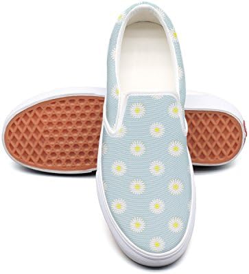 ttrerg Fashion Pretty Women Daisy In The Sunshine Designer Slip On Skateboard Casual Shoes Sneakers
