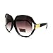 JuicyOrange Black Super Oversized Sunglasses Womens Classic ROUND CELEBRITY PRIVACY Shades NEW, Large