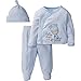 Gerber Baby Boys' 3-Piece Shirt, Footed Pant and Cap Set-Closeout, Giraffes, 0-3 Months
