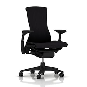 Herman Miller Embody Ergonomic Office Chair | Fully Adjustable Arms and Carpet Casters | Black Balance