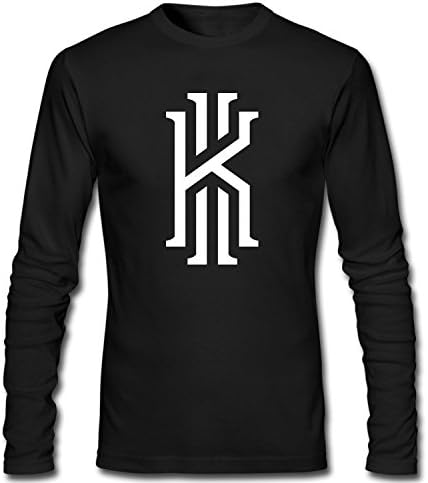 BMWW Men's Cleveland Cavaliers Kyrie Iving Logo #2 Long Sleeve Cotton T Shirt black L
