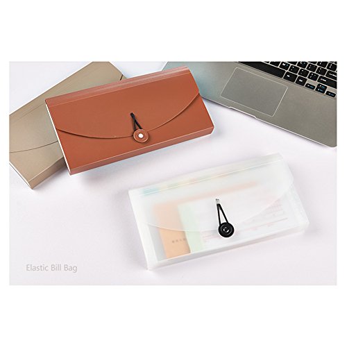 Oak-Pine 13 Pocket Expanding Check Bill File Folder Small Accordion File Folder Expandable Card Ticket Holder File Storage Folder Plastic Business Document Organizer Wallet Case(Khaki)