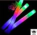 100 Pack of 18 Inch Multi Color Flashing Glow LED Foam Sticks, Wands, Batons - 3 Modes Multi-Color - Party Flashing Light DJ Wands, Concert, Festivals, Birthdays, Party Supplies, Weddings, Give Aways