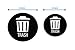 iTouchless Trash Stickers Premium Vinyl Decals for Trash Can; 3