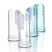 Brilliant Baby Finger Toothbrush - Silicone Gum Massager - Age 3 Months Old and Up, Dental Hygiene Essentials for Newborns through Toddler, Green, 1 Count (00553_GRN)