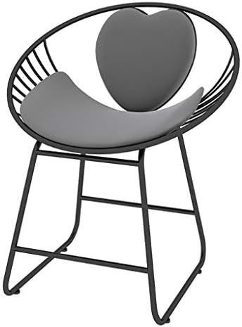 WPDYZ Casual Coffee Table and Chair Wrought Iron Personality Nordic Light Luxury Chair (Color : F)