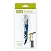 True Brands TrueTap Double Hinged Waiters Corkscrew, Top-notch Stainless Steel Opener with Foil Cutter Built to Last Wine Key Metallic Blue, Set of 1