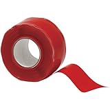 X-Treme Tape TPE-XZLBRD Silicone Rubber Self Fusing Tape, 1" x 10', Triangular, Bright Red