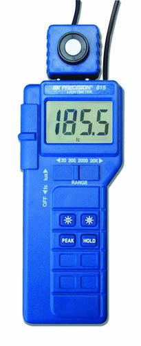 B&K Precision 615 Compact Digital Light Meter, 2 Measuring Ranges