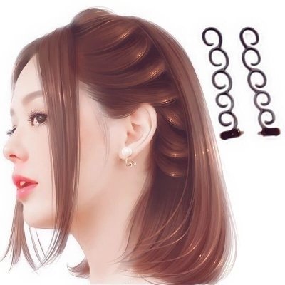usongs Hair styling Hair styling kit Variety curlers pull hair pins lovely hair braider student personality - Thumbnail 5