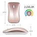 Ultra Thin 2.4GHz Wireless Mouse Rechargeable Silent Click Optical Slim Cordless Mice with USB Receiver 3 Adjustable DPI 4 Buttons for Laptop PC Computer Mac Macbook (Pink)thumb 4