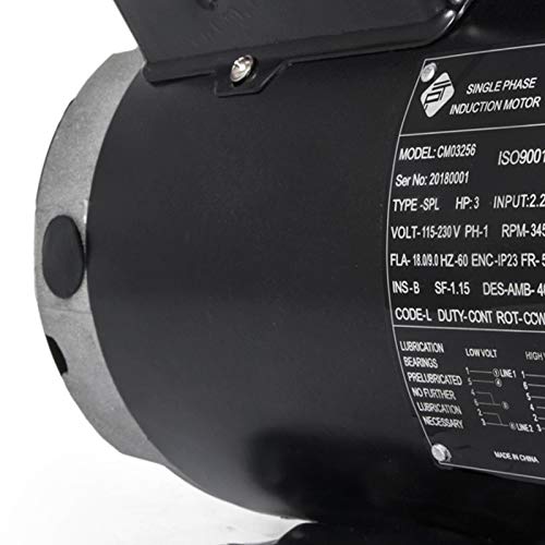 image for Mophorn Electric Motor 3 HP Single Phase Motor 3450 RPM 60Hz AC Motor 