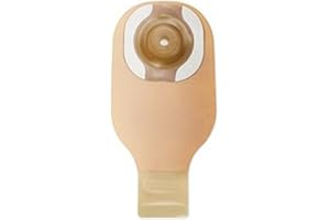 Hollister 8988 CeraPlus Convex 1-Piece 12” Drainable Ostomy Pouching System, 5 Pack, Ultra-Clear, Cut-to-Fit up to 1-1/2” – Lock n’ Roll Microseal Closure