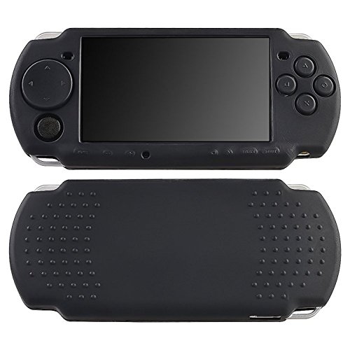 CommonByte-Black-Rubber-Soft-Silicone-Skin-Gel-Case-Cover-For-Sony-PSP-3000-USA-Seller