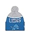 New Era Men's NFL 2015 Detroit Lions Sport Knit Hat Blue/Grey Size One Size