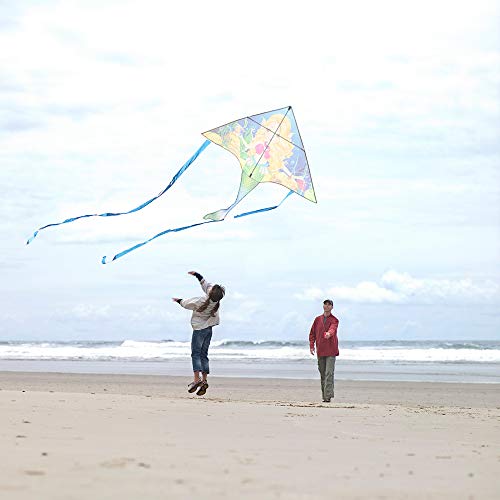 Mint's Colorful Life Mermaid Kite for Girls & Kids, Easiest to Fly Delta Kite